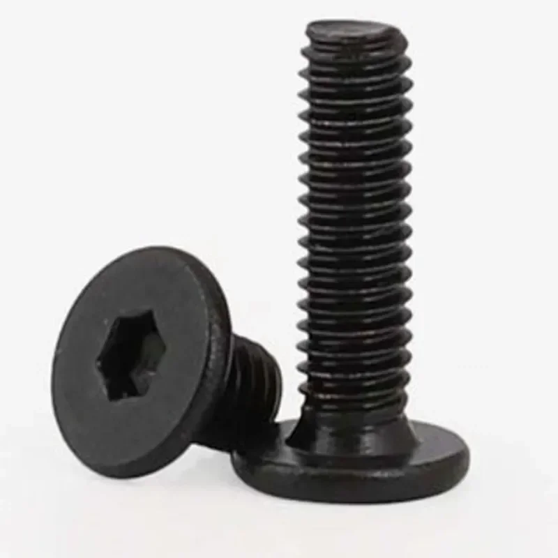 5pcs-50pcs  stainless steel A2-70 black Ultra thin Super Low Flat Wafer Head Screw M1.4 M1.6  M2 M2.5 M3 M4 M5 M6 m8