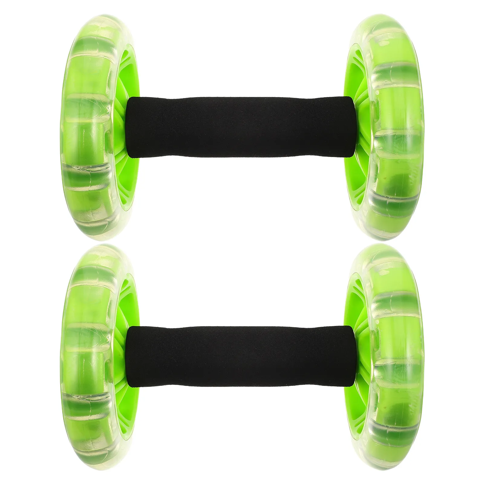1Pair Double Wheel Ab Roller Abdominal Core Trainer Stable Rubber Tread Workout Equipment ABS Roller for Home Gym Exercise