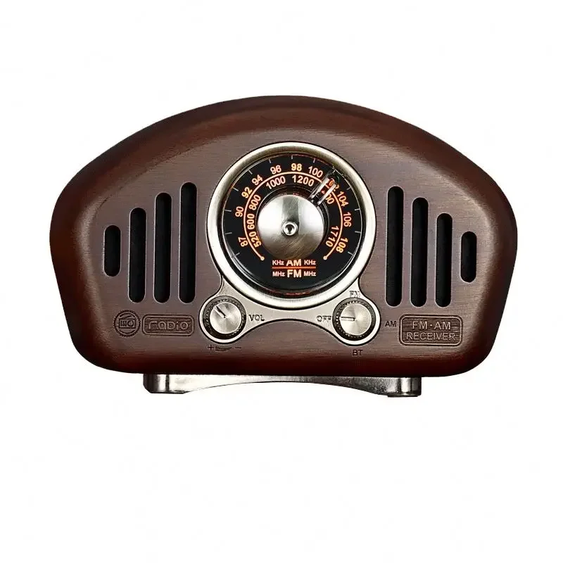 

vintage good quality Retro decorate home real Wooden Retro Radio with mini FM AM radio speaker TF card for gift set Wholesale