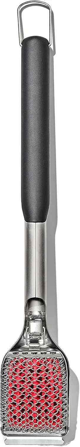 

Outdoor Grill Brush with Replaceable Head - Flexible Coil Cleaner for BBQ Grates