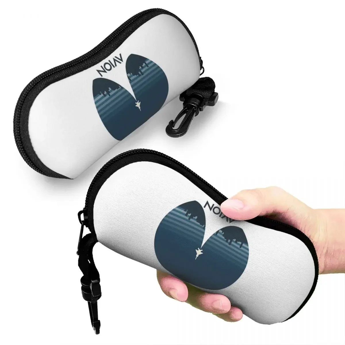 

Aviation Fighter Aircraft Above The City Shell Glasses Case Portable Sunglasses Box Women Men Soft Eyeglasses Bag Pouch