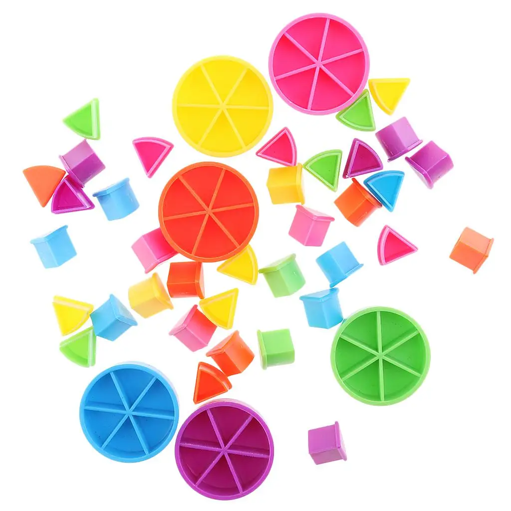 Replacement Plastic Pie Pieces Set Math Games Puzzle Accessories for Trivial Pursuit Board Educational Use