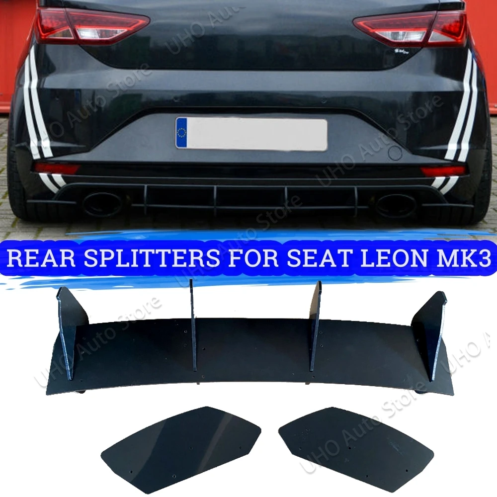 4 Fins Car Rear Bumper Diffuser For Seat Leon MK3 5F Cupra Rear Splitters Spoiler Lip Bodykits 2012 2013 2014 2015 2016 Preface