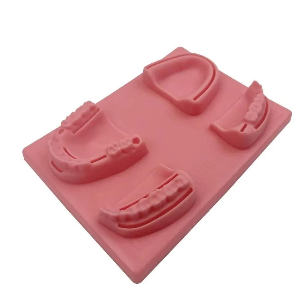 Silicone Dental Oral/Gum Suture Model 4 Wound Types Suturing Practice Oral Skin Suture Pad Simulation Soft