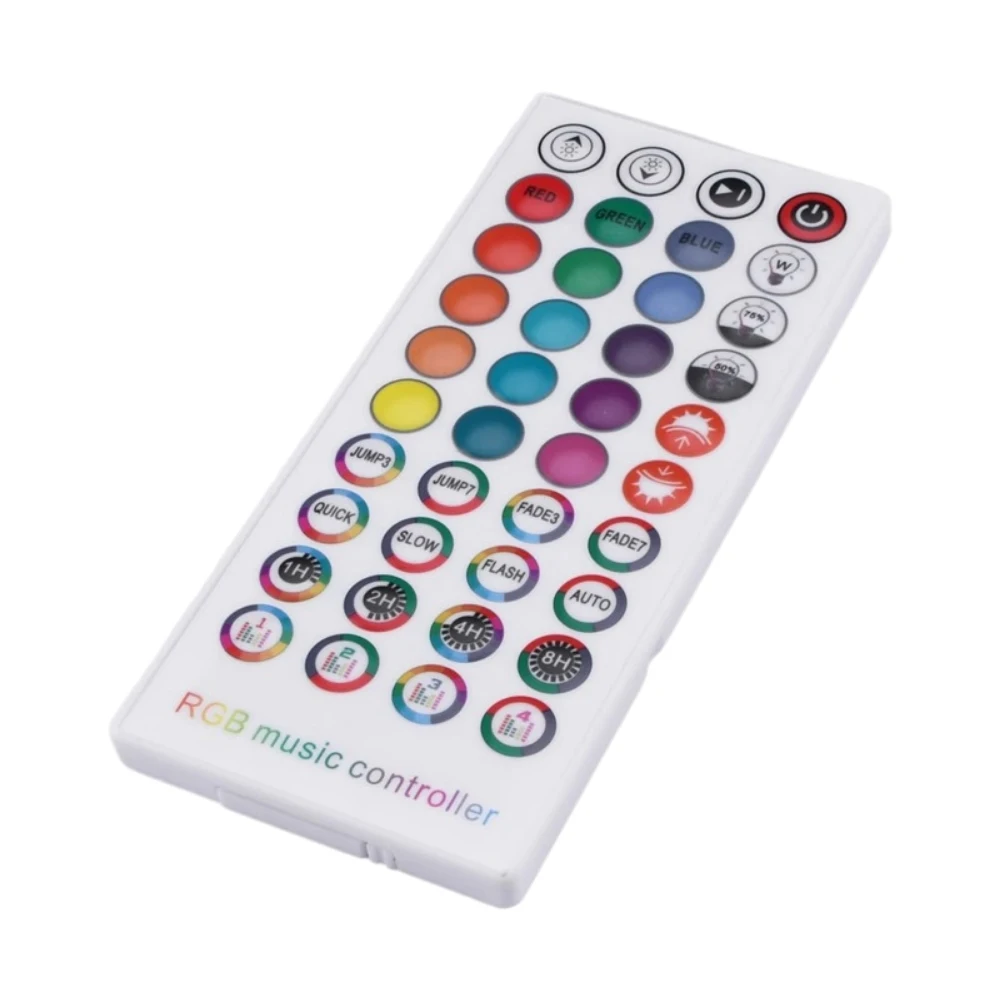 ตัวควบคุมการหรี่แสงไฟ LED 40 ปุ่ม แบบหัวเดียว/สองหัว ควบคุมการหรี่แสง BGM ด้วยเสียงผ่านแอพอัจฉริยะ