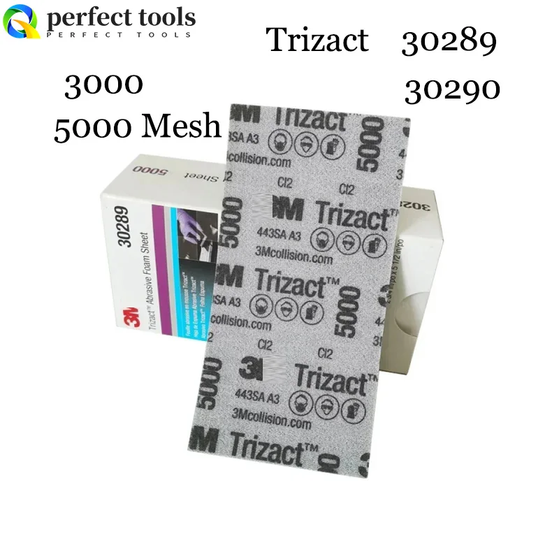 

Trizact Foam Sheet 30289 Flocking Sponge Sandpaper 70/140mm Self-adhesive Back 5000 Grit Dry Water Sanding Paper