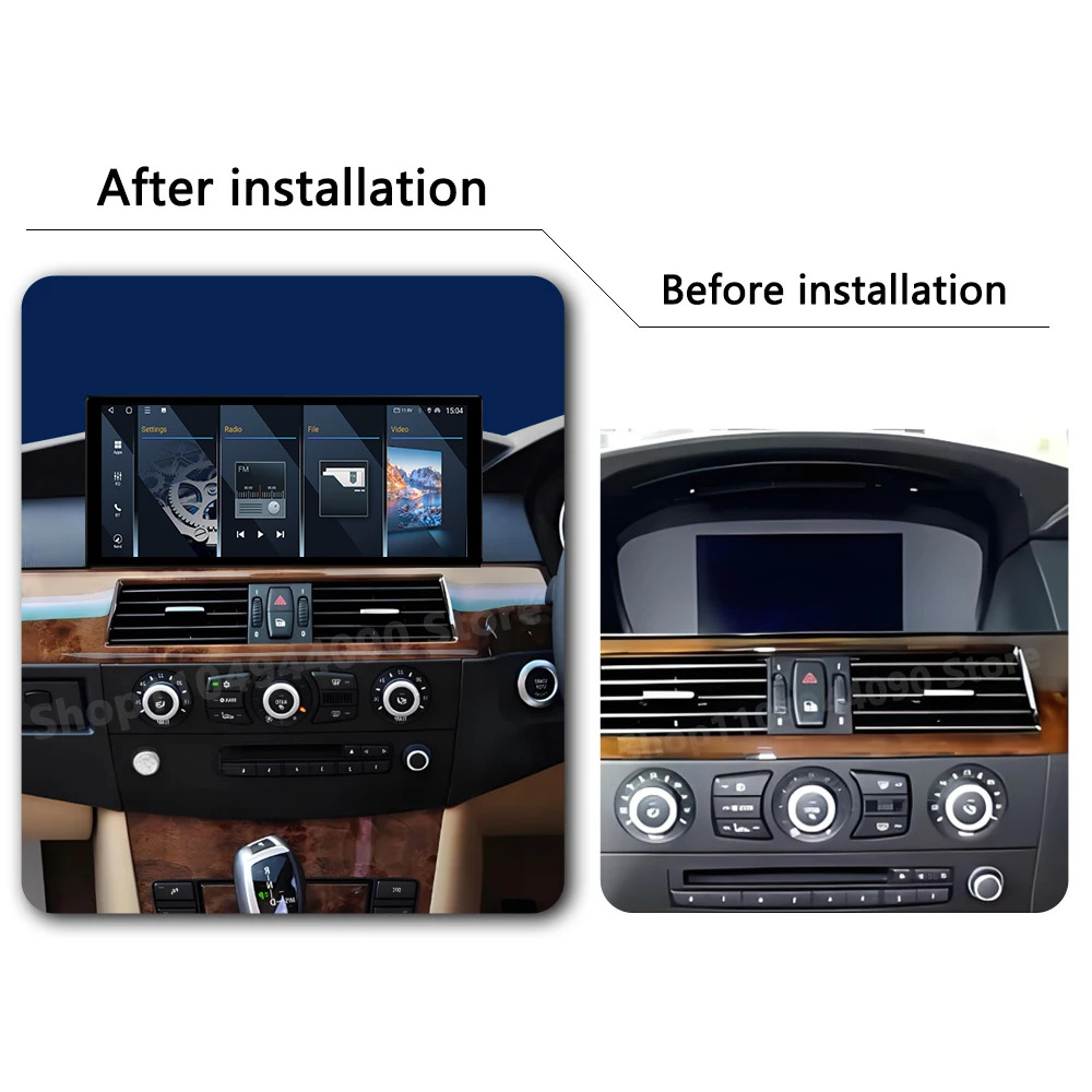 QLED 2400*900P 8GB+128GB Memory Multimedia Touch Display Right Hand Drive for BMW 5 Series E60 E61 E62 2005-2008 CCC CIC System