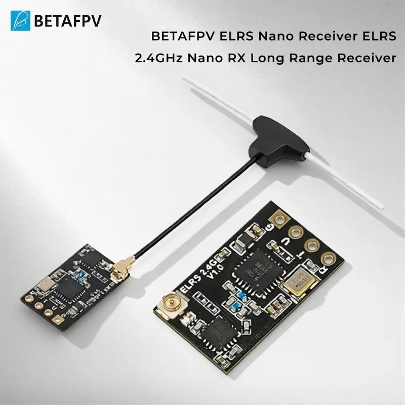 BETAFPV ELRS Nano Receiver ExpressLRS 2.4GHz Nano RX Long Range Receiver for FPV Long Range Racing Drone
