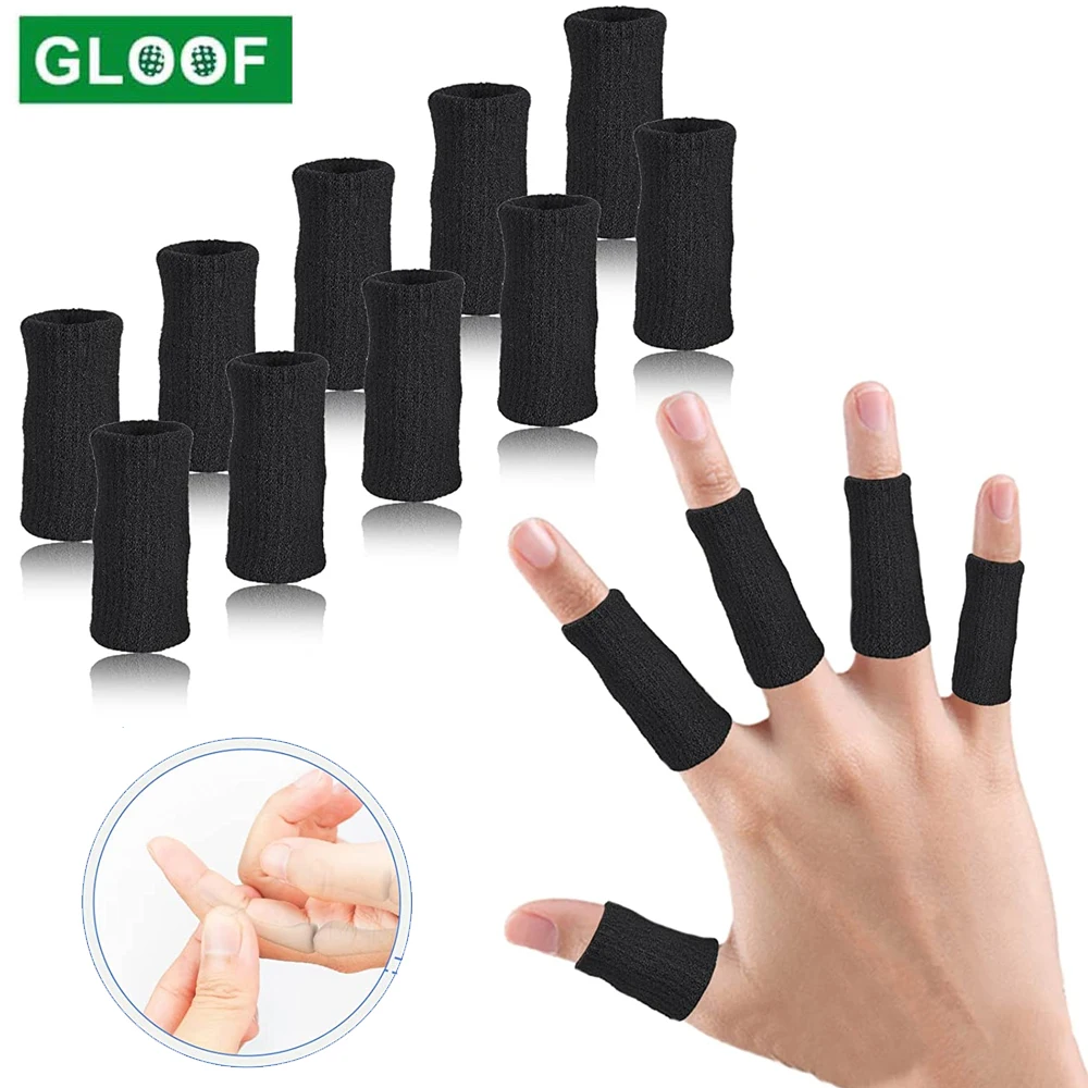 10Pcs Komfortable Finger Klammer Schiene Hülse Daumen Unterstützung Protector Elastische Atmungsaktive Stabilisatoren für Golf