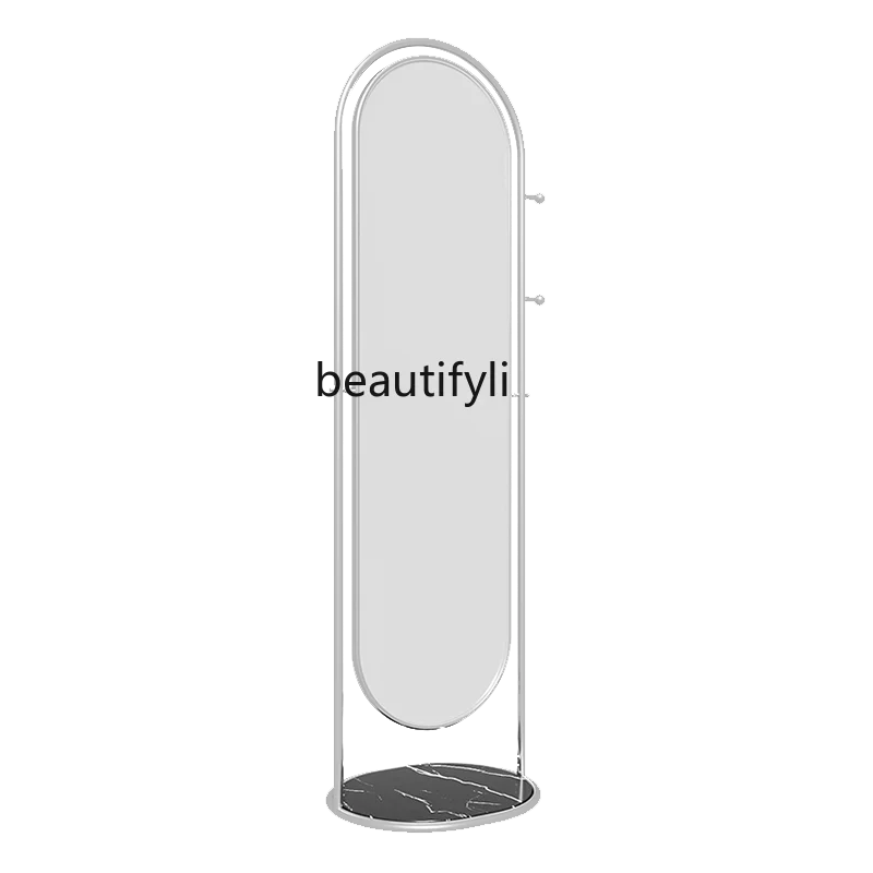 

yj Mirror Full-Body HD Explosion-Proof Dressing Mirror Household Full-Length Mirror Clothes Rack Integrated Floor Mirror