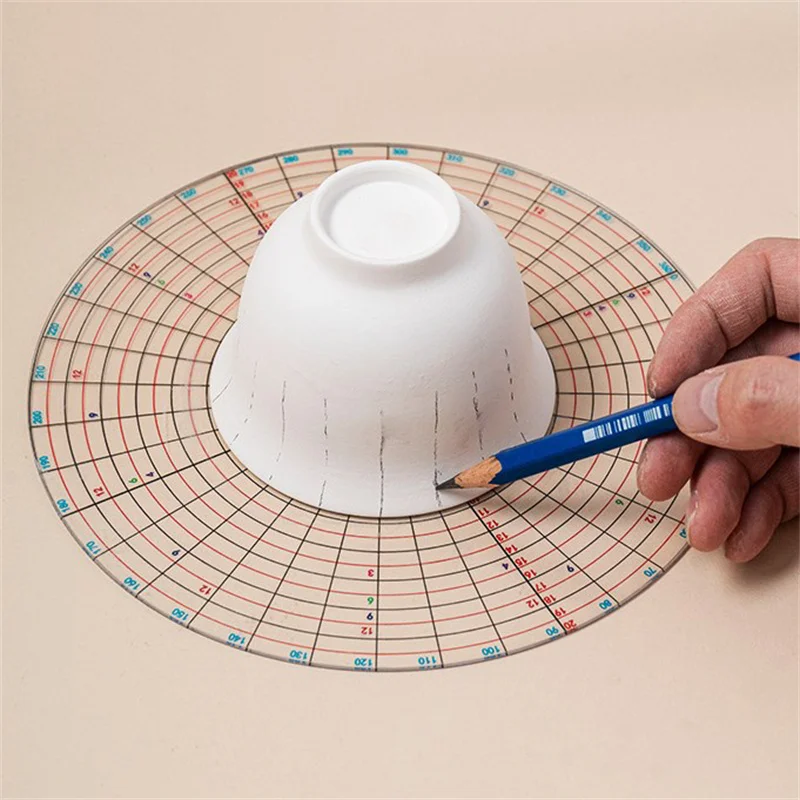 New Circular Divider Billet Dividing Ruler Drawing Measurement Trimming Tool for Pottery Wheel Handcrafts Clay Crafts Sculpting