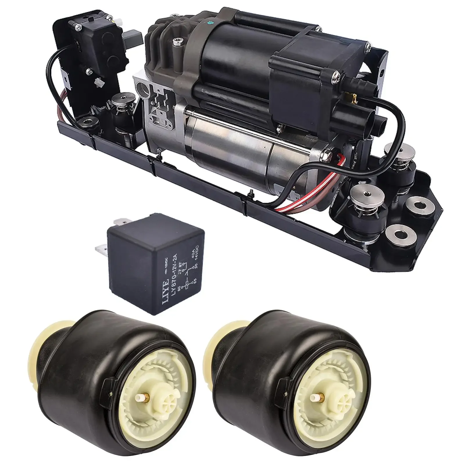 AP03 37206789450   Nowa pompa sprężarki zawieszenia pneumatycznego + 2 × sprężyna powietrzna do BMW serii 5 7 F07 GT F11 F01 F02 F03 F04 2009-2018