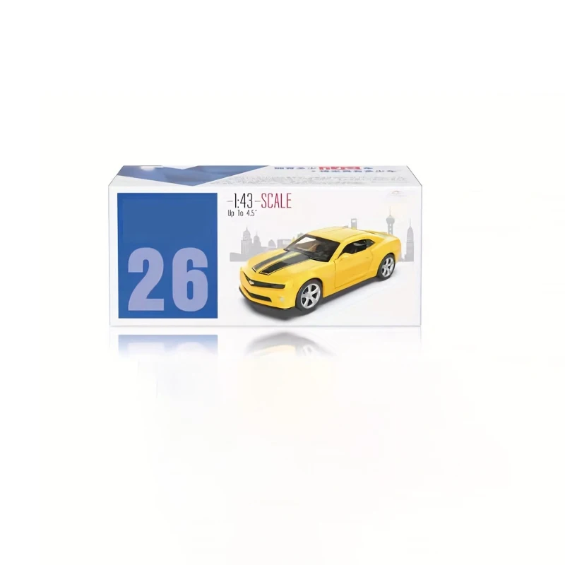 CCA 1 box 1:43 Chevrolet Camaro alloy car yellow door-openable boomerang classic racing car model ornament