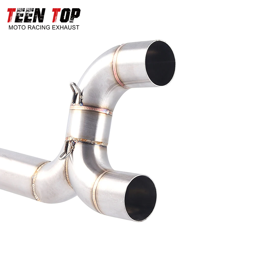 Motorcycle Escape Middle Link Pipe 51mm For YAMAHA FZ6N FZ6 FZ6S Mid Connection Pipe Underseat FZ6N 2004-2009 Exhaust Tube