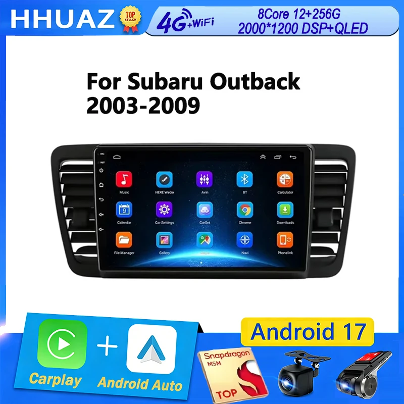 for Subaru Outback 3 Legacy 4 2003-2009 2 Din Android 17 Car Radio Multimedia Car Stereo Radio Intelligent 4G Navigation Carplay