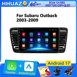 for Subaru Outback 3 Legacy 4 2003-2009 2 Din Android 17 Car Radio Multimedia Car Stereo Radio Intelligent 4G Navigation Carplay