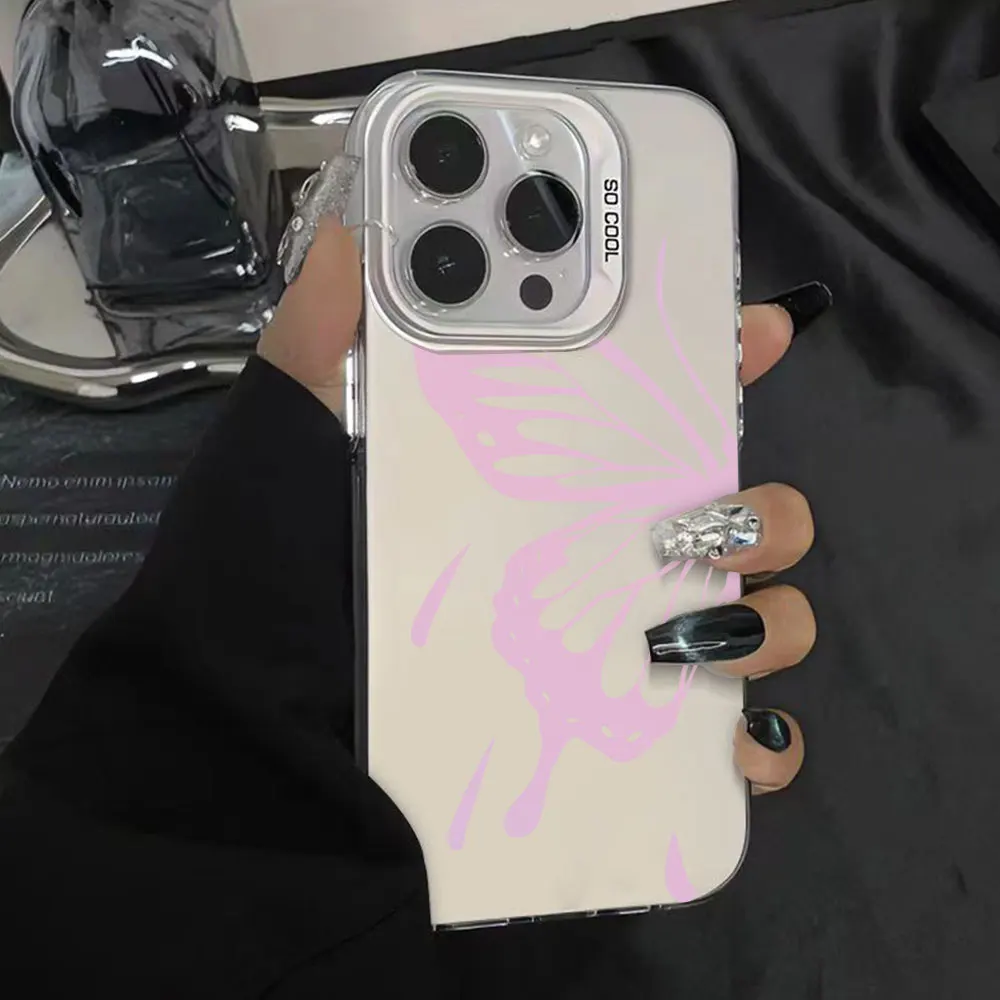 Case For Tecno Spark GO 2024 2023 20C 10C Spark 10 20 Pro Plus 2022 8C 9 KE5 6Go 2020 Silver IMD Phone Funda Butterfly Cover