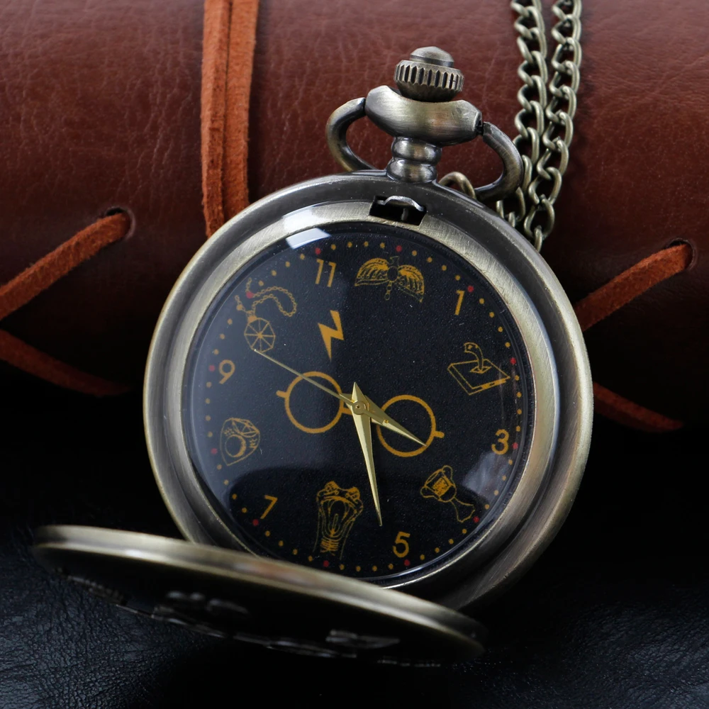 Classic Eye Print Quartz Pocket Watch High Quality Unisex Necklace Timing Pendant Men's and Women's Pocket Watch Relogio XH3047