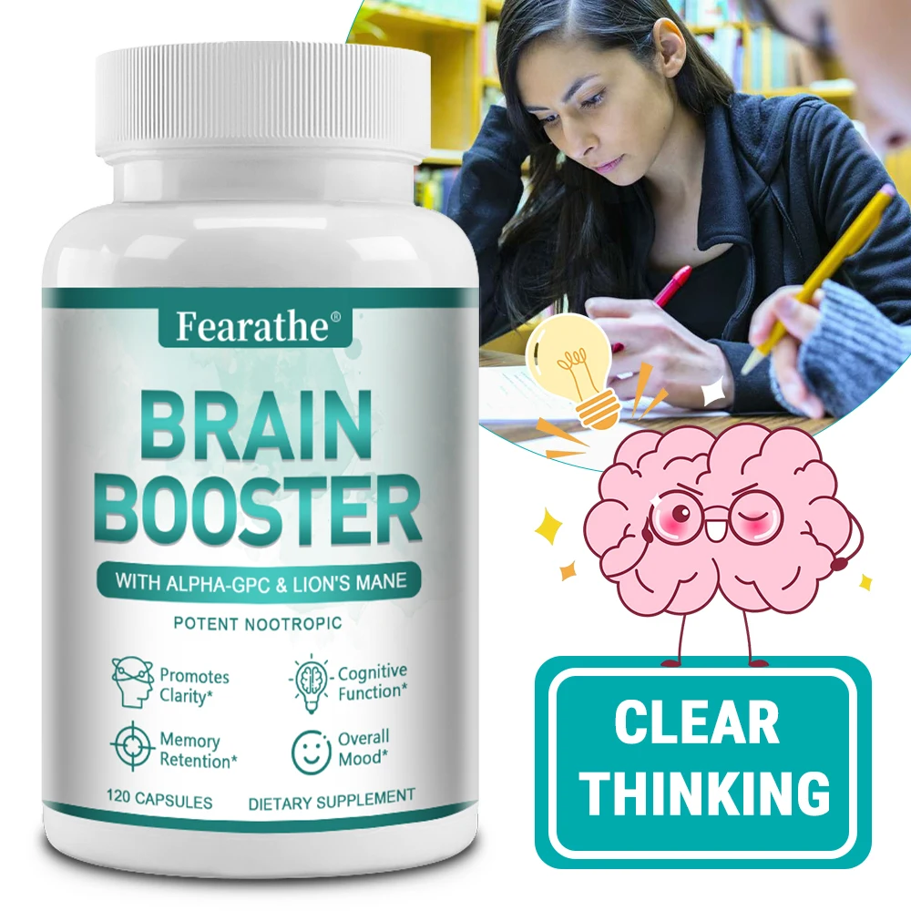 Premium Brain Supplement Nootropics Brain Booster for Focus, Memory, Concentration and Mood