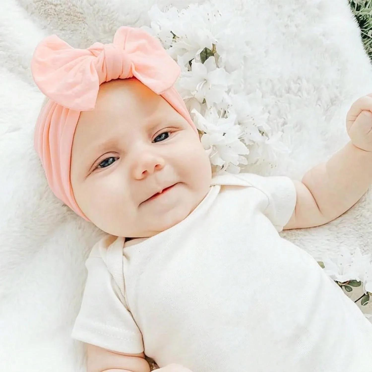 

Oaoleer 20pcs Baby Girls Nylon Headbands Turban Hair Bows Hair Band Elastic Hair Accessories For Kids Toddlers Infants Newborn