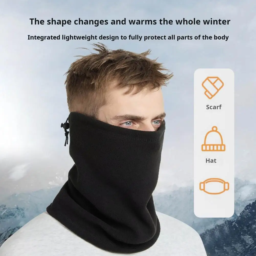 30*25cm Winter Neck Gaiter Warmer For Men Women Windproof Fleece Lined Thermal Face Cushion Scarf Cold Weather Sport Accessories