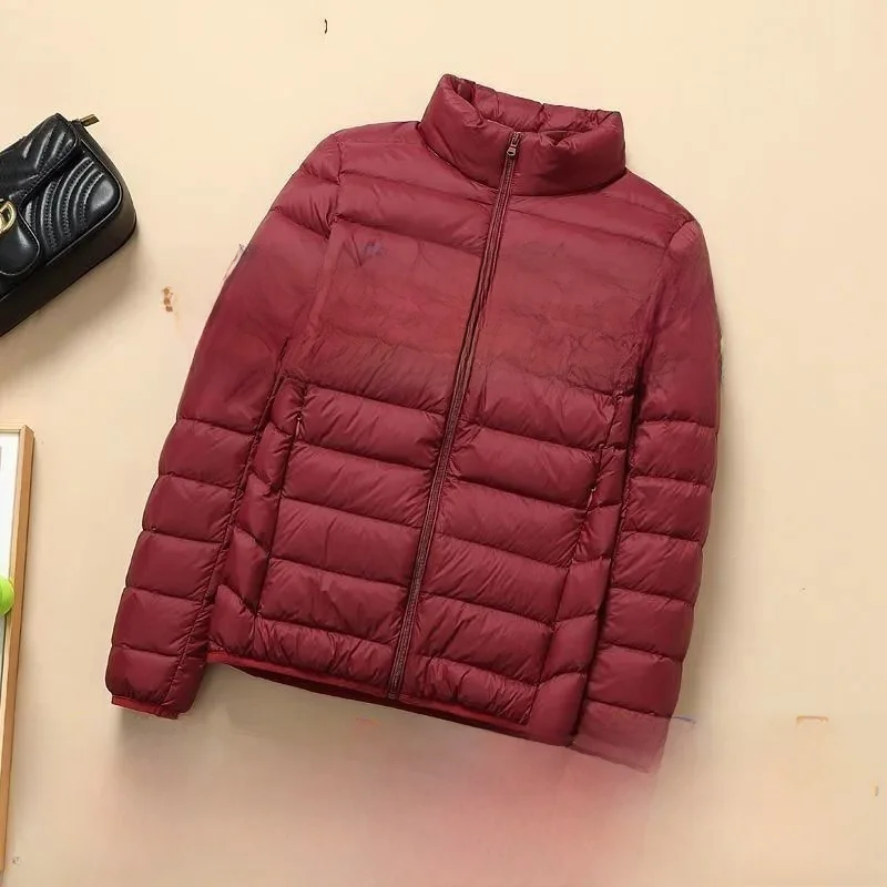 سترة قصيرة مبطنة للرجال، معطف قطني مبطن بياقة عالية على شكل رغيف الخبز، معطف شتوي عالي الجودة محشو بريش البط #1