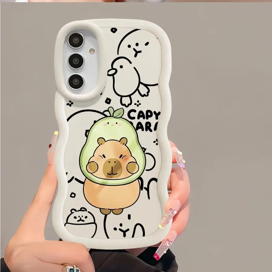 Capybara Leuke Cartoon Telefoon case voor Samsung Galaxy A20 A50 A03 A02s A03 A30 Core A04 e A05 A05s A06 A21s A51 A11 4G case