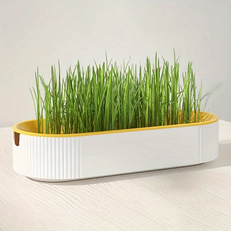 Cat Grass Planting Box(Without Seeds), Planting Hydroponics Box, Garden Seed Sprouter Tray, Seed Sprouting Trays Set