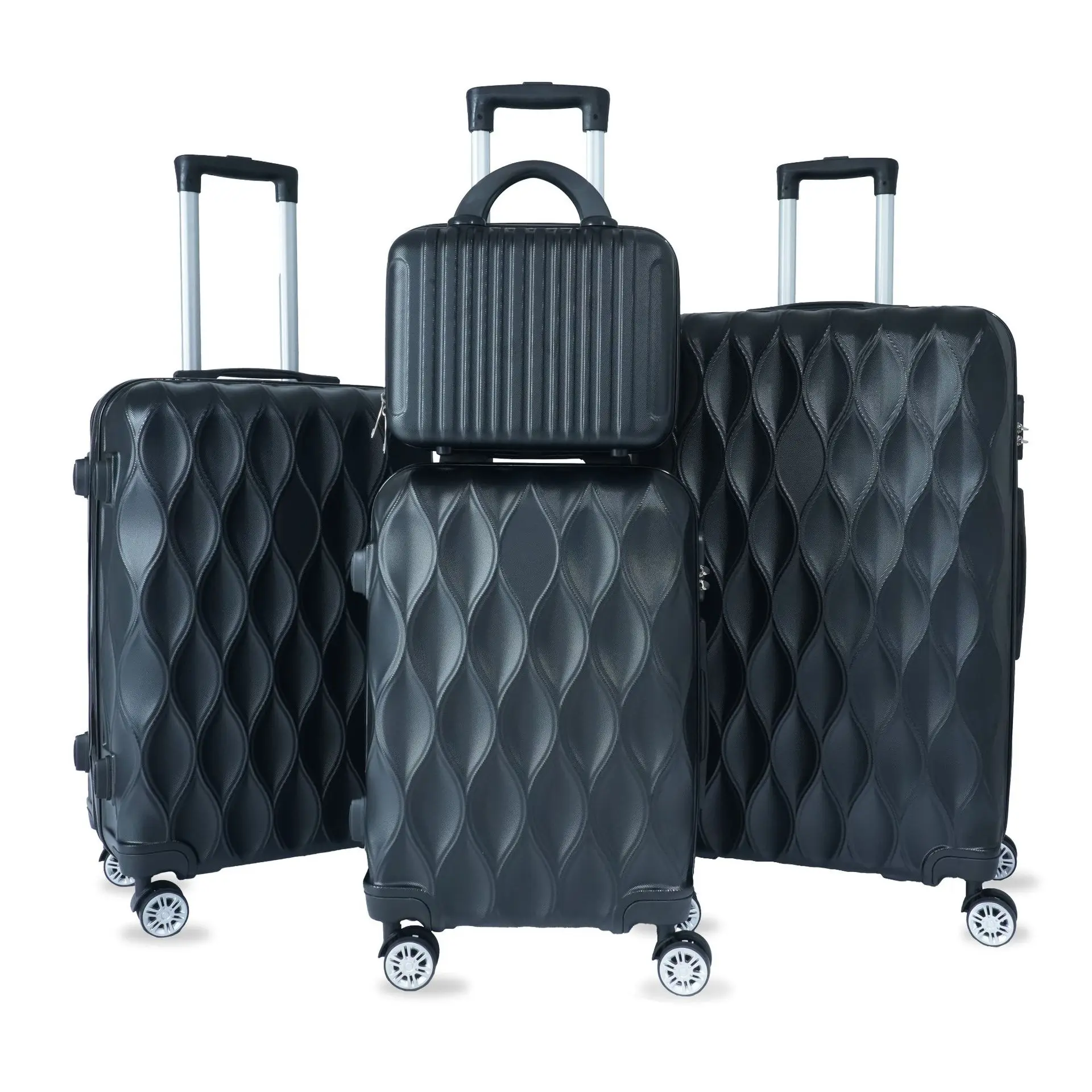 Four-Piece Set Luggage ABS Universal Wheel Suitcase 12202428 Inches Carry-On Bag Travel Bag with Pull Rod Chain Handle
