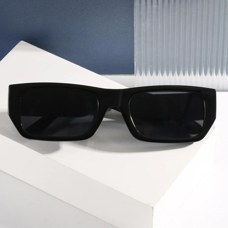 الرجعية موضة مربع النظارات الشمسية النساء الرجال Vintage العلامة التجارية مصمم نظارات شمسية الأعمال تخفيف الذكور الإناث نظارات واقية #2