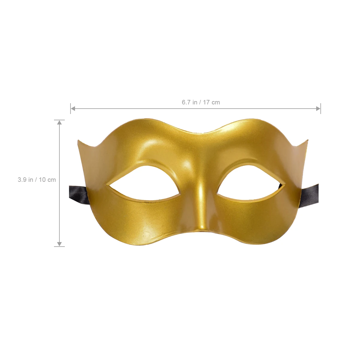 

Half Face Masquerade Eye Mask Party Accessory Men Ball Mask Halloween Cosplay Durable Long Use Solid Color Exquisite Design