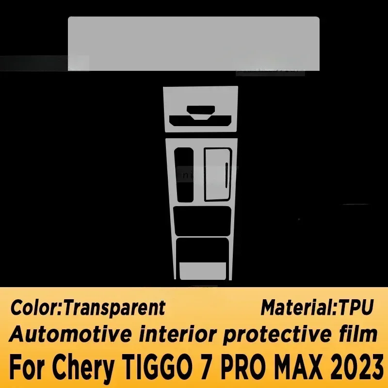 For Chery TIGGO 7 PRO MAX 2023 Gearbox Panel Navigation Screen Automotive Interior TPU Protective Film Cover Anti-Scratch