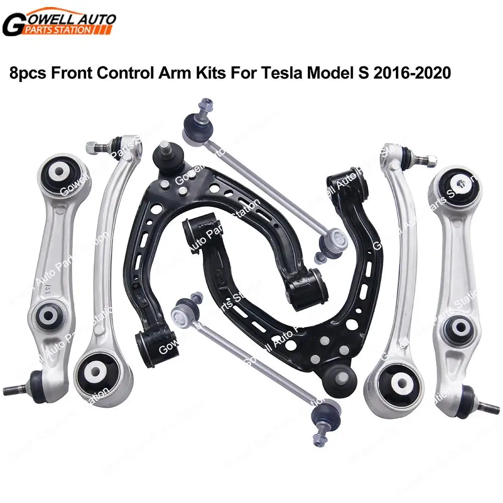 8pcs Front Suspension Upper Lower Control Arm Kits for Tesla Model S 4WD 2WD 2012-2016 1043965-00-A 1027351-00-C 1041570-00-B