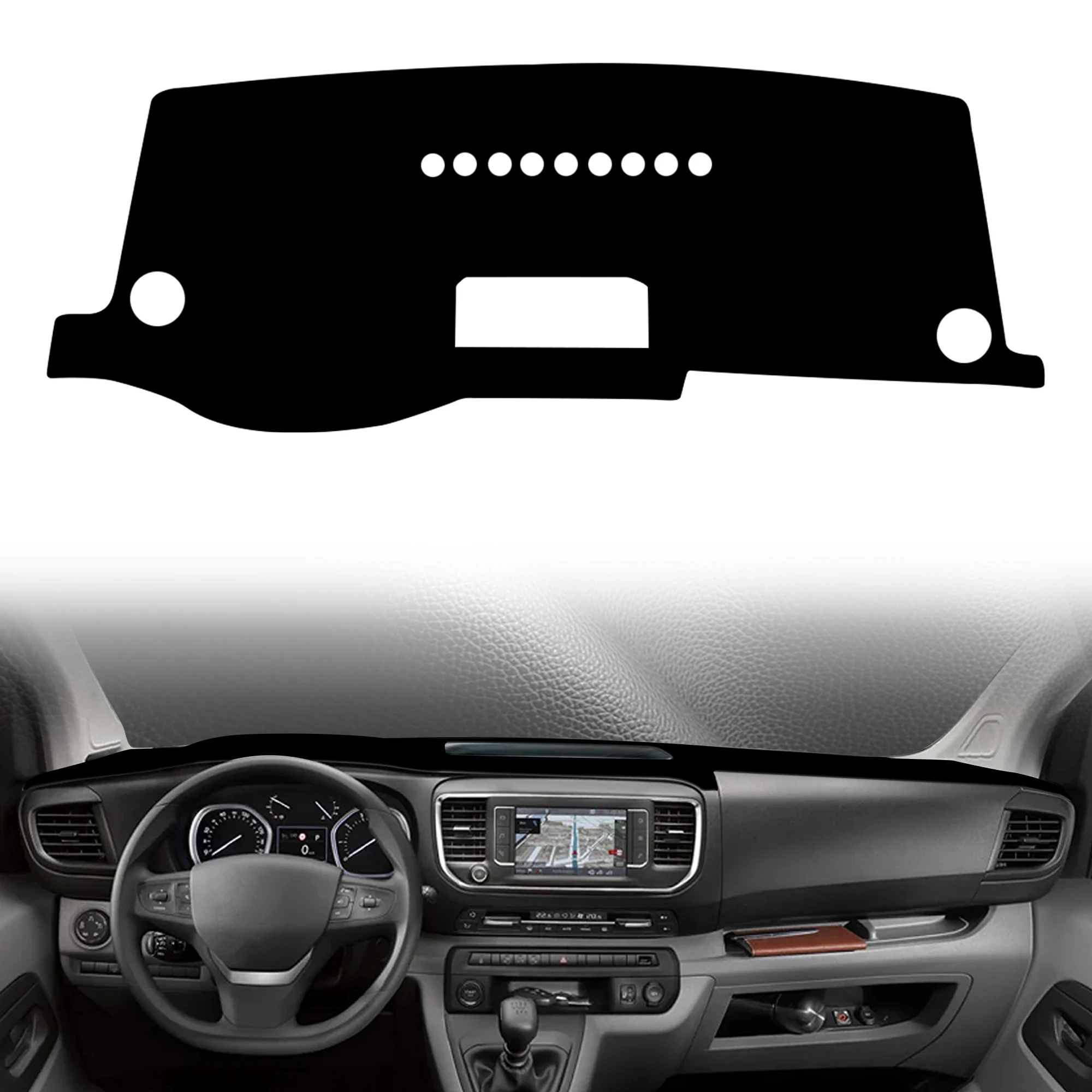 

for Opel Vivaro Zafira Life 2019-2023 Vauxhall Vivaro Dashboard Cover Sun Shade Dash Mat Anti‑Glare Carpet Dash Pad Dashmat