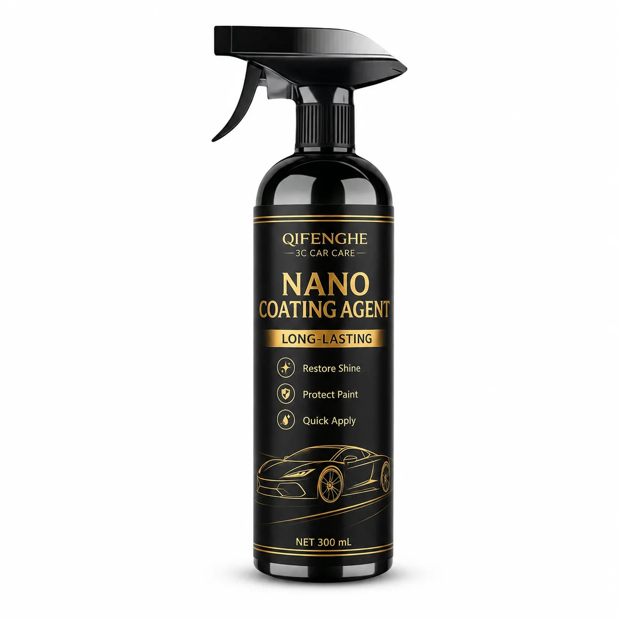 QIFENGHE Spiegelglanz Nano-Beschichtung 300ml Langanhaltender Autolackschutz Schnelle Anwendung UV-Beständig – Detail 7
