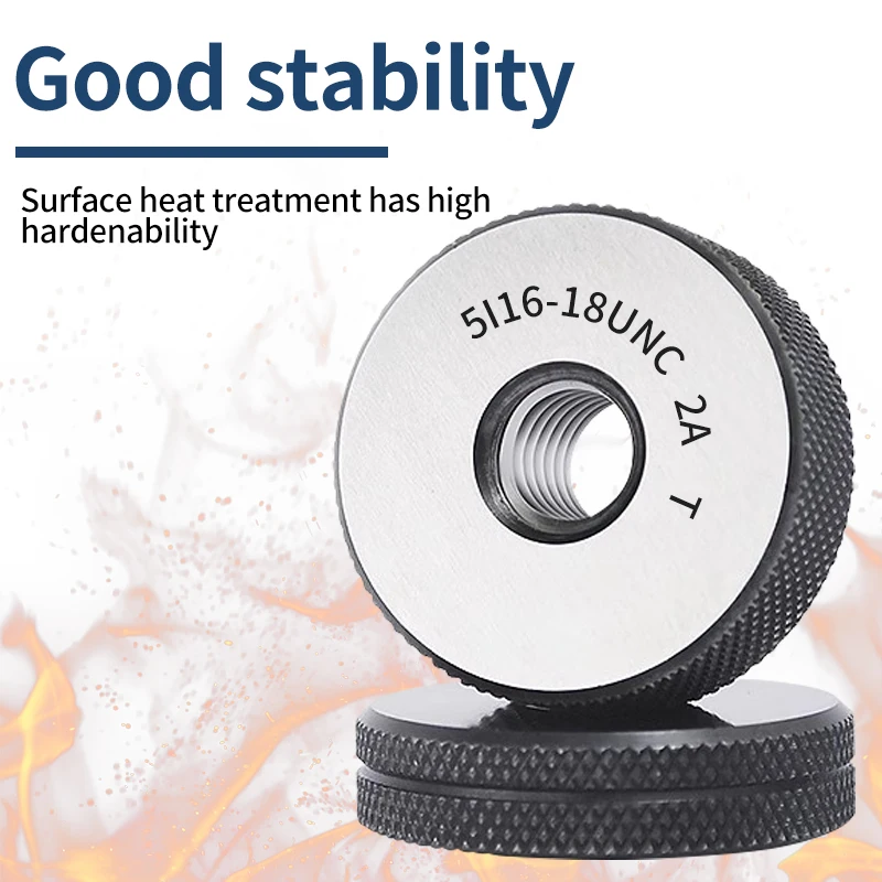 1SET(1*GO+1*NOGO)2A 3/4 13/16 7/8 15/16 1''-- 1''1/16 1''1/8 1''3/16 UN/UNC/UNF/UNS/UNEF America Standard Fine Thread Ring Gauge