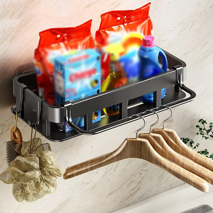 1PC Dishrag Rack Kitchen Shelf Hole-free Shelf Shelf Wall-mounted Seasoning Shelf Home Drain Basket