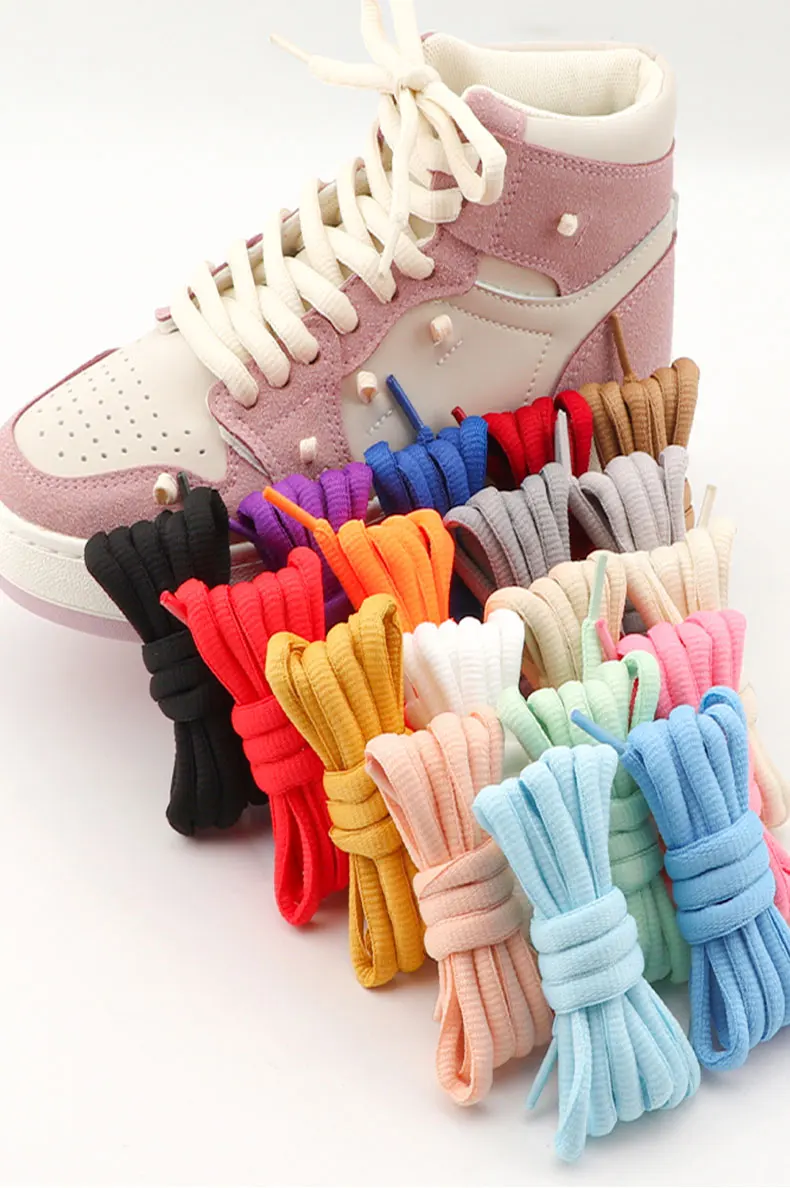1 Pair Semicircle 9mm Bold Shoelaces High-top Low-top Sneakers Shoe Laces Sports Shoes High-quality Shoelace 18 Colors