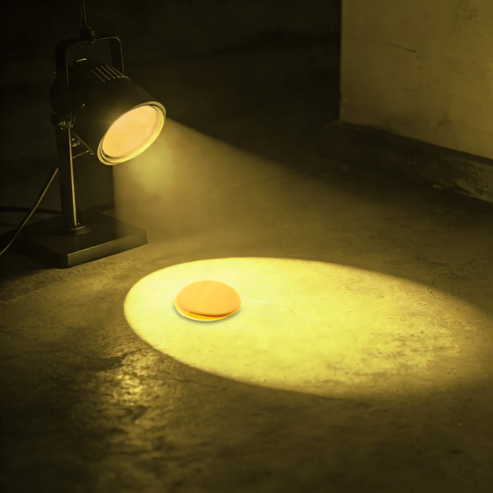 

50Pcs Atmosphere Light Correction Gels Warm Light Circle Stickers 2.8 Yellow Transparent Color Overlays for LED Lights Flicker