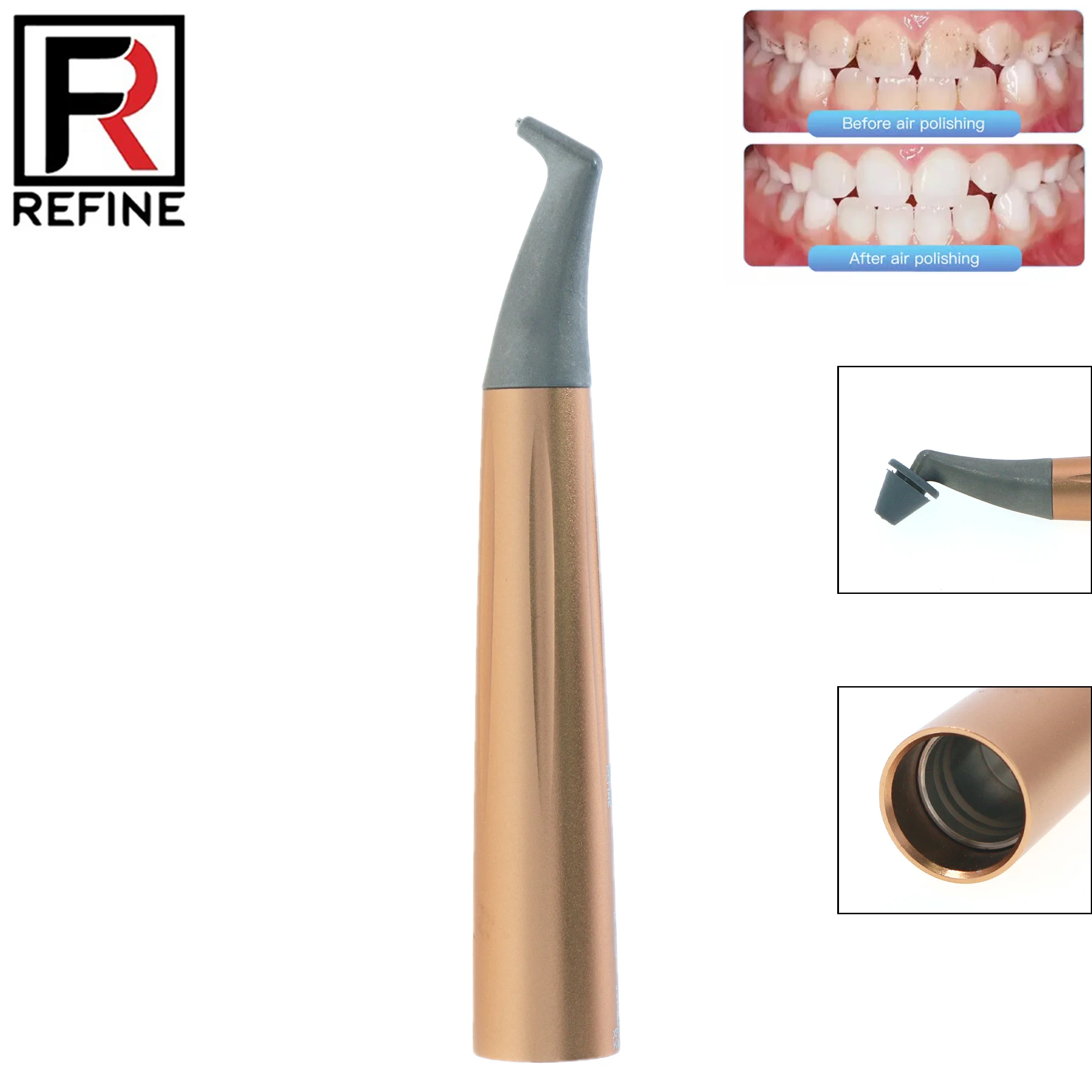 

Refine Dental EMS Air Flow Prophy Handpiece 120° Angle Fit AIR-FLOW ONE PROPHYLAXIS MASTER PIEZON