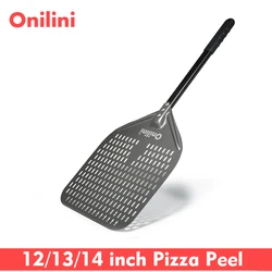 Onilini 12/13/14/16 inch Pizza Peel Perforated Pizzas Shovel Retangular Pizza Paddle with Aluminum Alloy Handle Pizza Peel