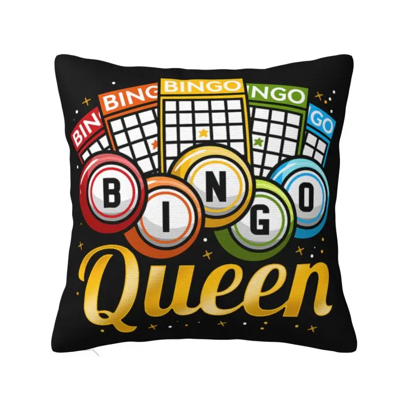 Custom Nordic Style Bingo Queen Cushion Cover 40x40cm Soft Throw Pillow for Sofa Square Pillowcase