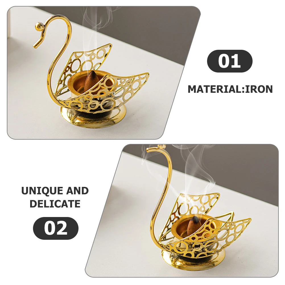 

1 Pair Iron Craft Statue Cute Metal Desktop Decoration For Home Office Hotel Ornament Metal Swan Handicrafts Desktop