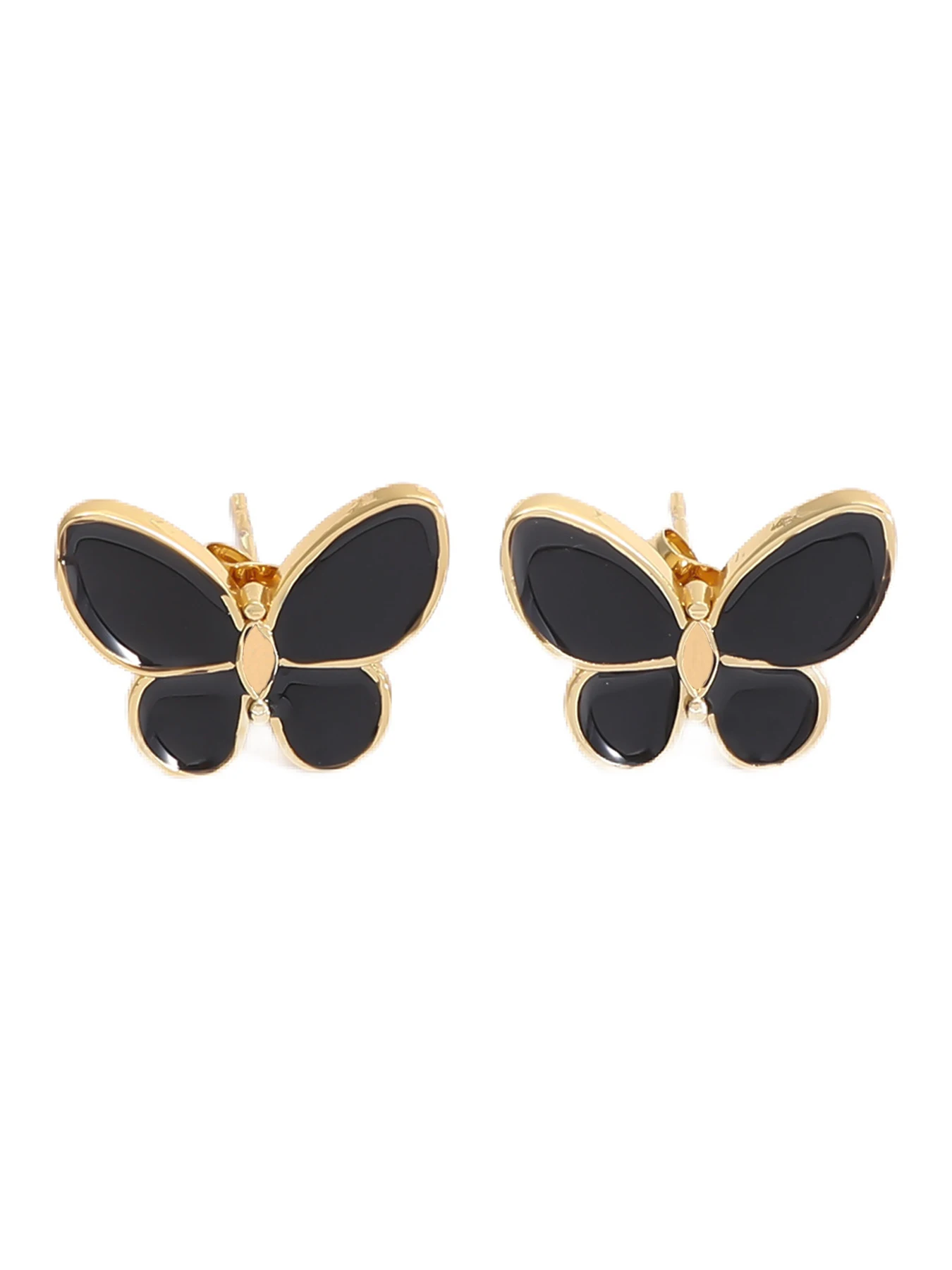 

Women's Stainless Steel Butterfly Stud Earrings, Asymmetrical Design, Vintage Luxury Style, Casual All Seasons Jewelry