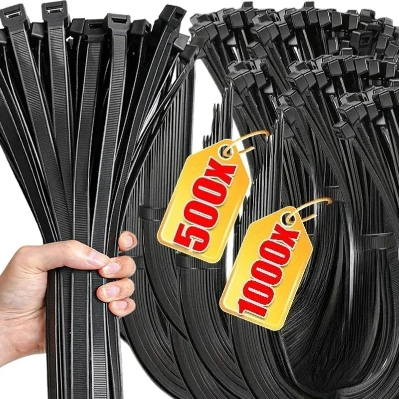Strong Nylon Cable Tie Self-locking Cord Ties Adjustable Cables Fastening Loop Home Office Organizer Plastic Wire Zip Ties Wraps