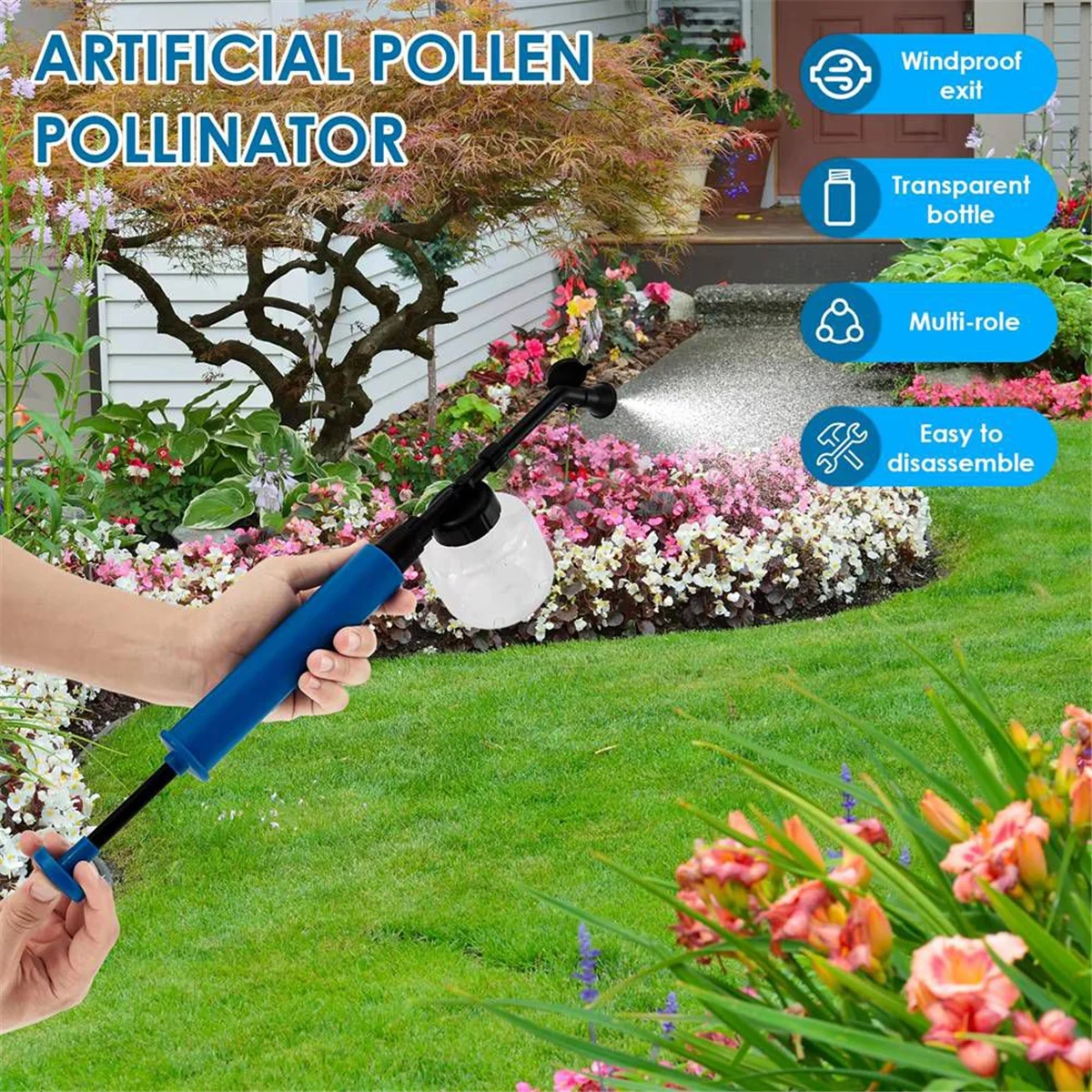 

SSR Garden Powder Applicator Dispenser Pollen Spraying Machine for Fruits Cherry