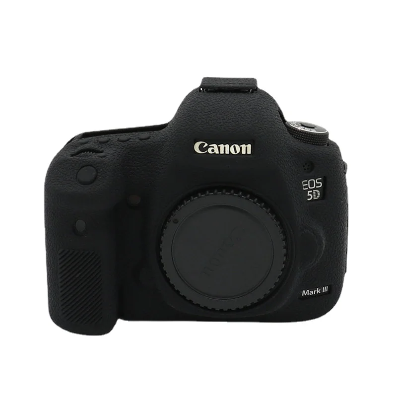 5DIII Silicone Armor Skin Case Body Cover Protector Anti-skid Texture Design for Canon EOS 5D Mark III 5D3 5Ds R 5Ds Camera ONLY