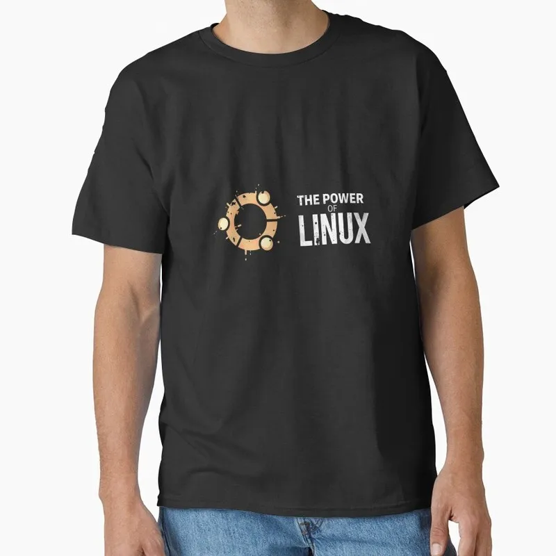 Linux Ubuntu Linux Operating System Graphic T‑Shirt Short Sleeve Tees Geek IT Developer Fan Gift Streetwear S-6XL