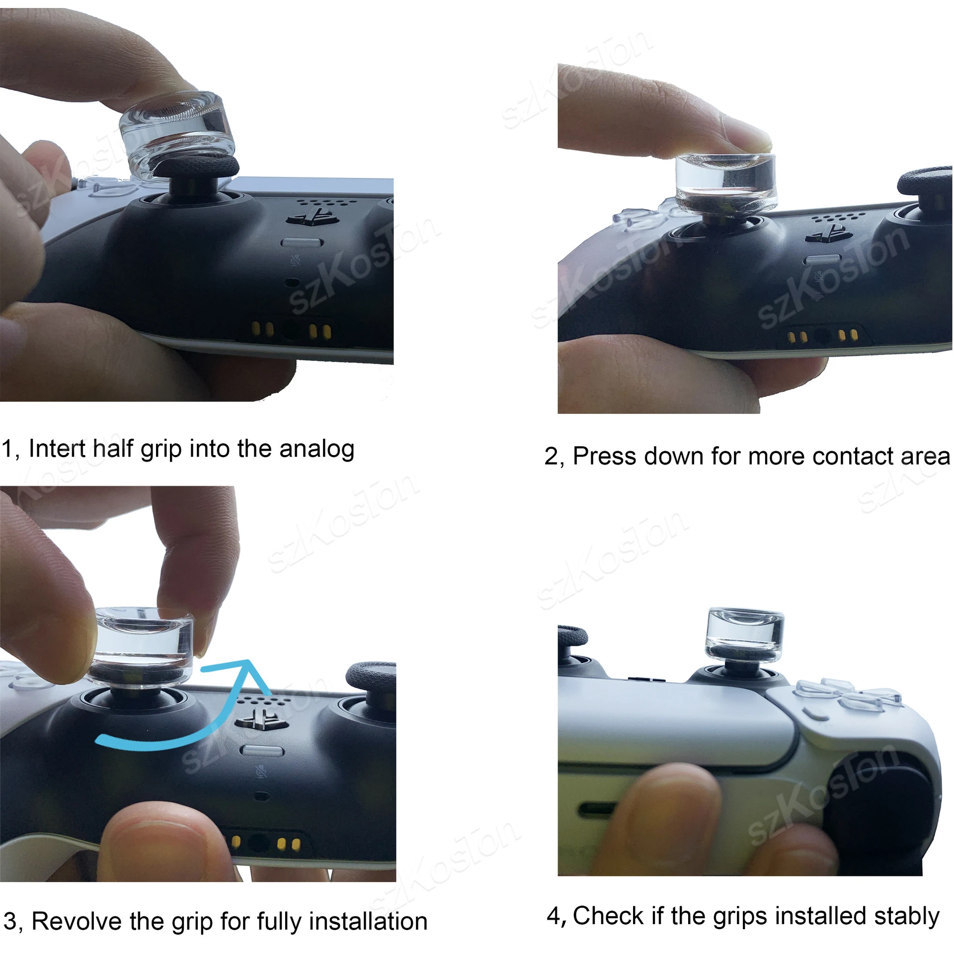 Klare Daumengriffe, Kappen für Switch 2 Pro Controller, rutschfeste, weiche Silikon-Joystick-Kappenabdeckung für Switch 2 Gaming-Zubehör