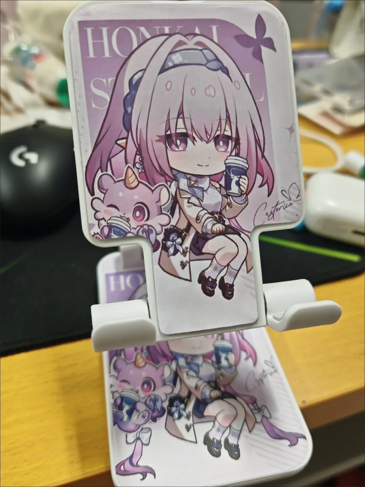 Anime Castorice Mobile Phone Desktop Stand Khaslana Phainon NeiKos496 Portable Liftable Live Broadcast Stand Birthday Gift